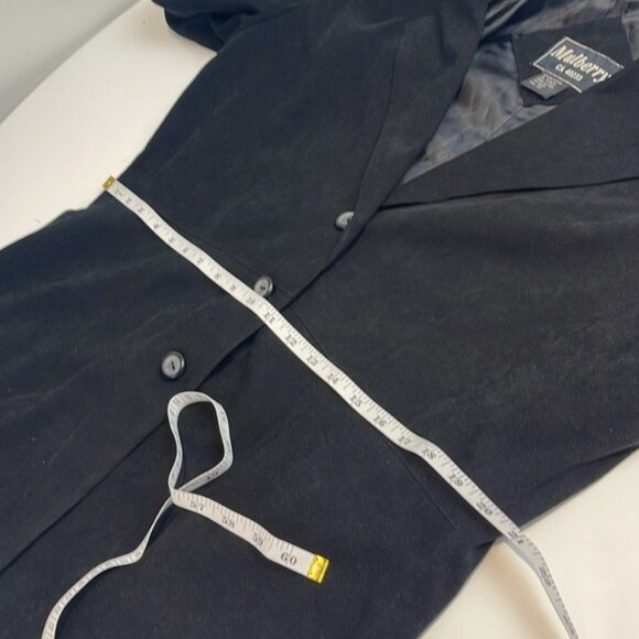 Mulberry Blazer Black Faux Suede Size 12 - Picture 9 of 10